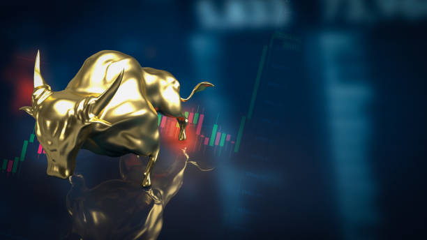 istock The gold bull on chart background for business concept 3d rendering 1392526649