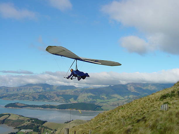 Hang Glider Take Off stock photo
