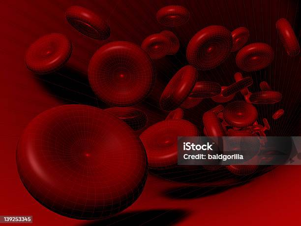Foto de Células Vermelhas Do Sangue e mais fotos de stock de Modelo Wire Frame - Modelo Wire Frame, Sangue, Artéria