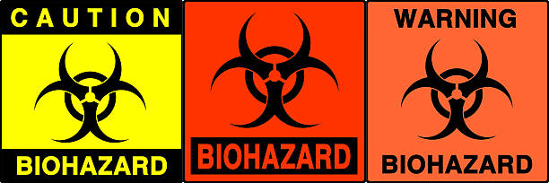 Caution/warning signs set, III Biohazard warning series. Three different signs. Made with PS, big size, high RES & quality. Other similar signs in my light box <a href="http://www.istockphoto.com/litebox.php?liteboxID=15632" target="_blank"><u>Signs & Labels</u></a> biohazard symbol stock pictures, royalty-free photos & images