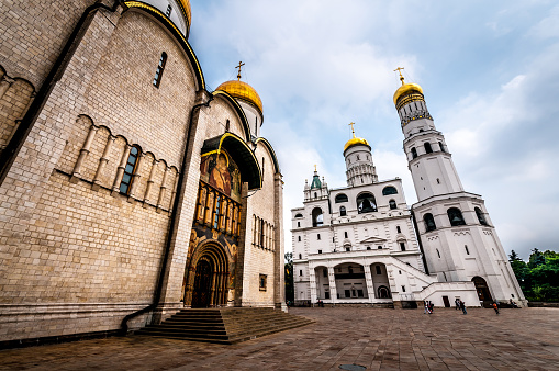 Annunciation And Assumption Cathedrals In Moscow, Russia