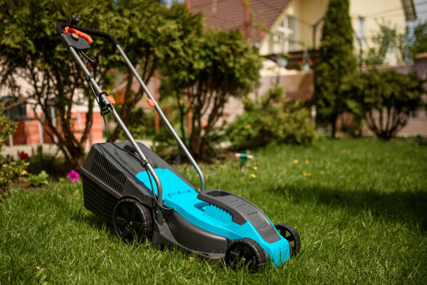 istock Close up of the lawn mower machine. 1392547512