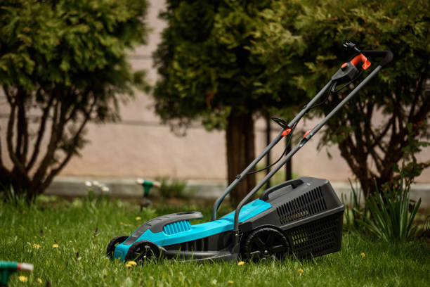 istock Close up of the lawn mower machine. 1392547540
