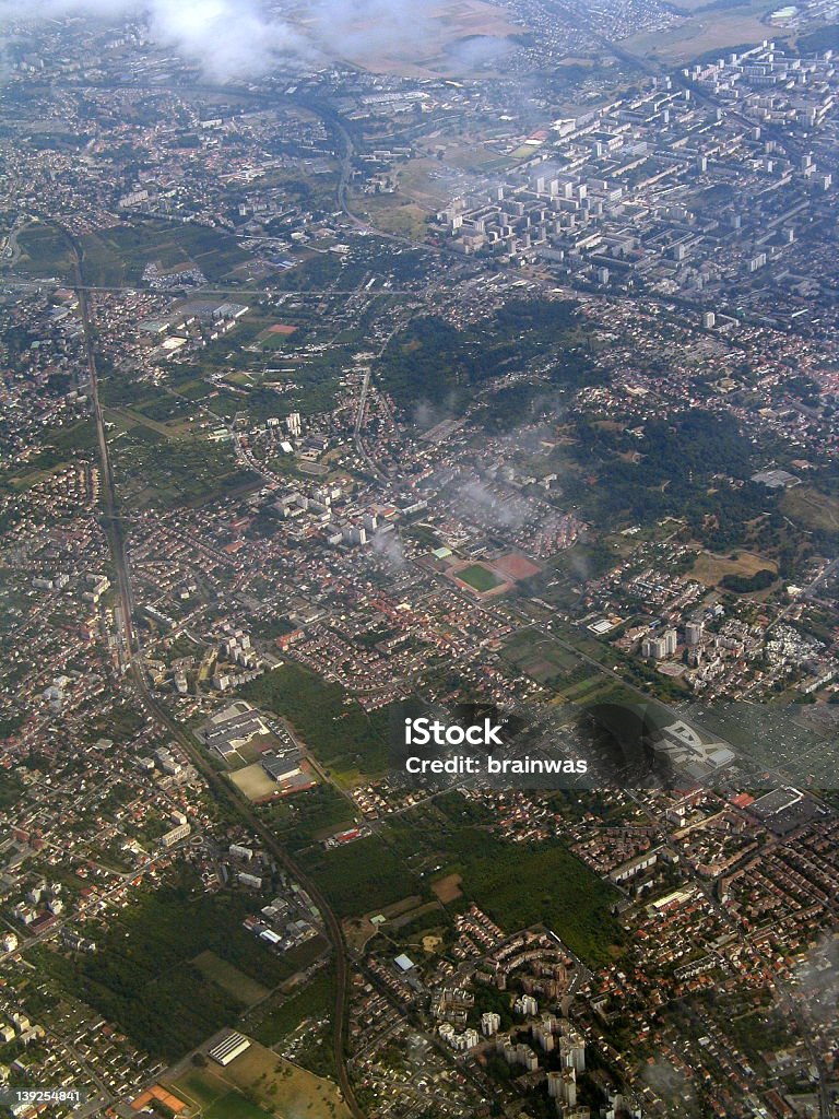 Vista aérea do lado de fora de Paris - Foto de stock de Fotografia - Imagem royalty-free