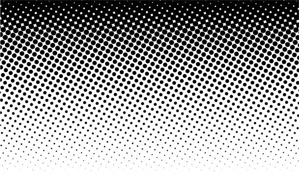 ilustrações de stock, clip art, desenhos animados e ícones de modern black halftone pattern background - horizontal chrome clean corporate business