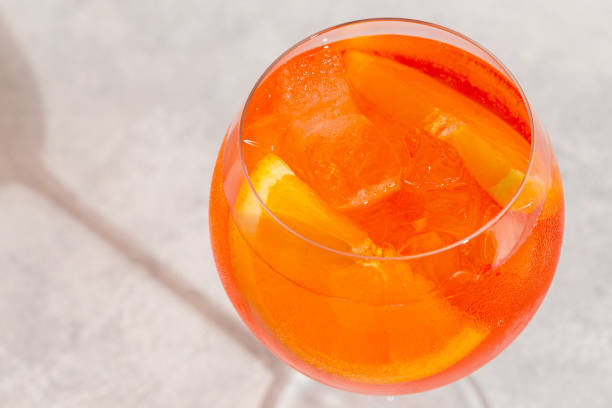 istock Glass of cold Spritz cocktail. 1392549797