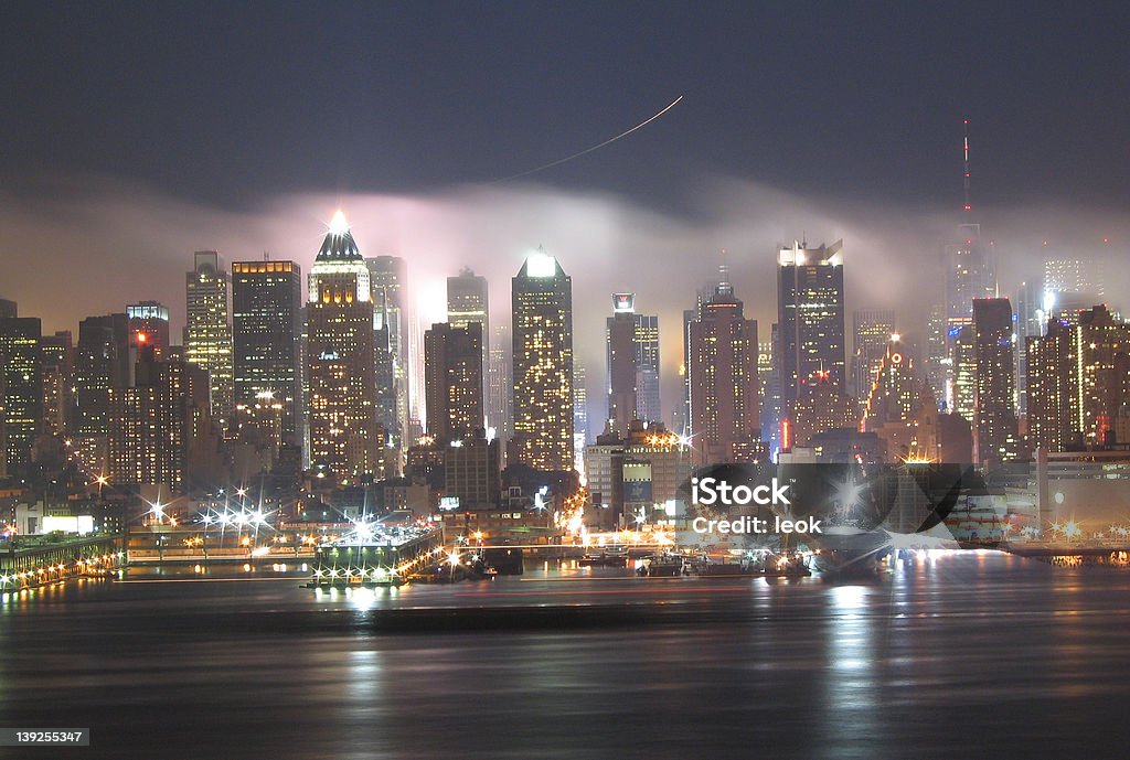 Nebel Rollen in New York - Lizenzfrei Nacht Stock-Foto