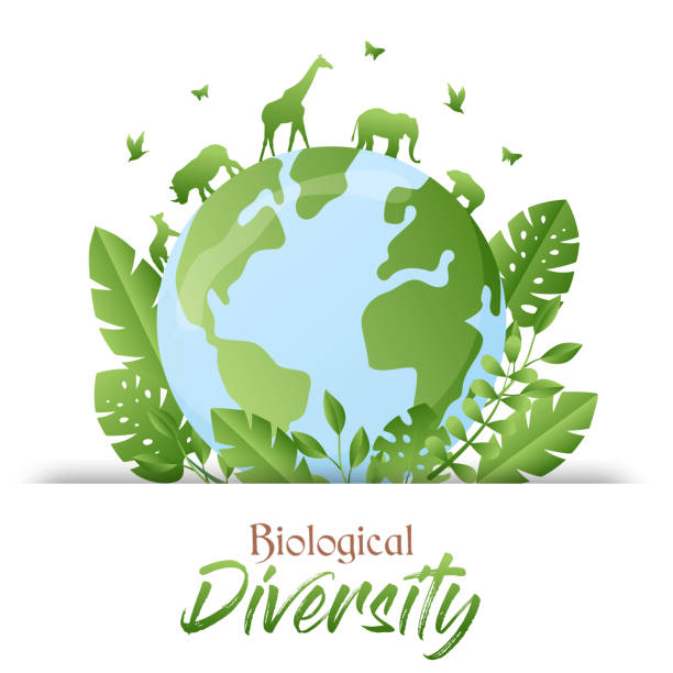 istock Biological diversity green animal planet card 1392557216