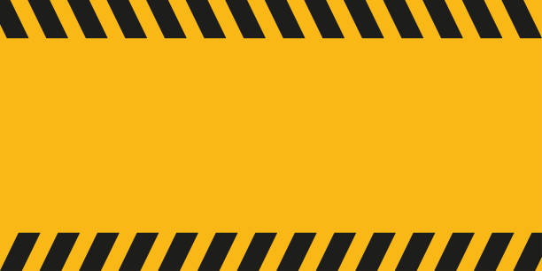 drukować - safety yellow road striped stock illustrations