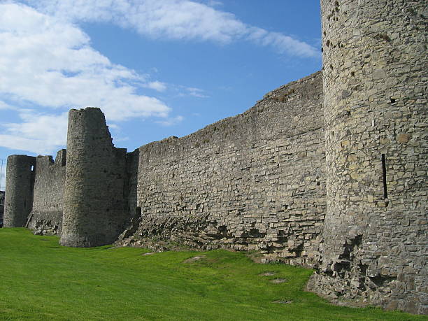 castle wall stock photo