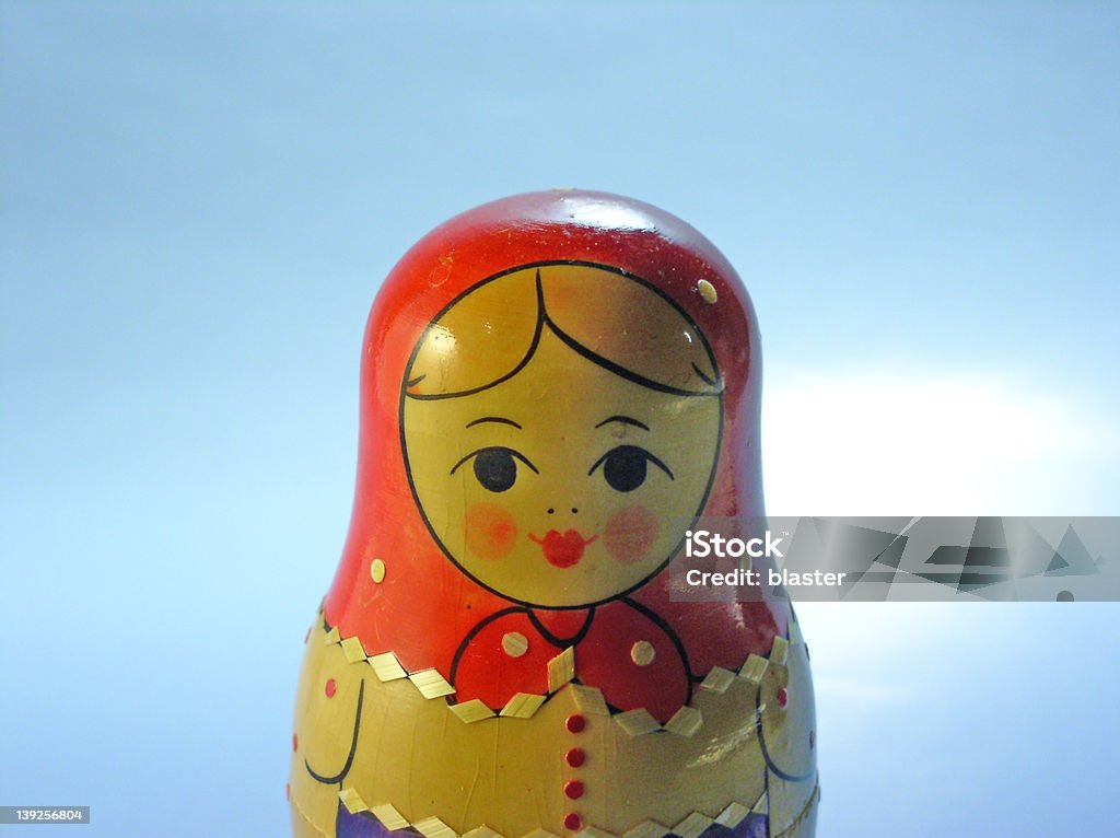 Boneca Russa vermelho - Royalty-free Babushka Foto de stock