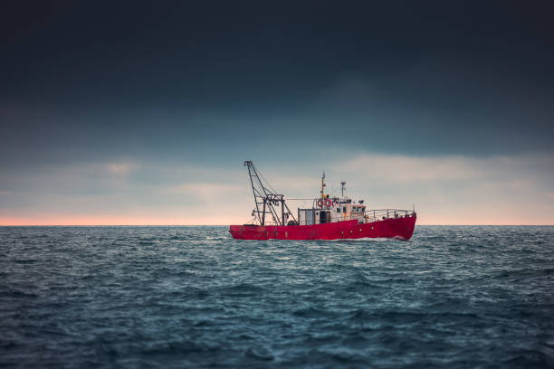 istock Sailing cargo ship and waves at sunrise. Transportation. Logistics. Shipping. 1392568377