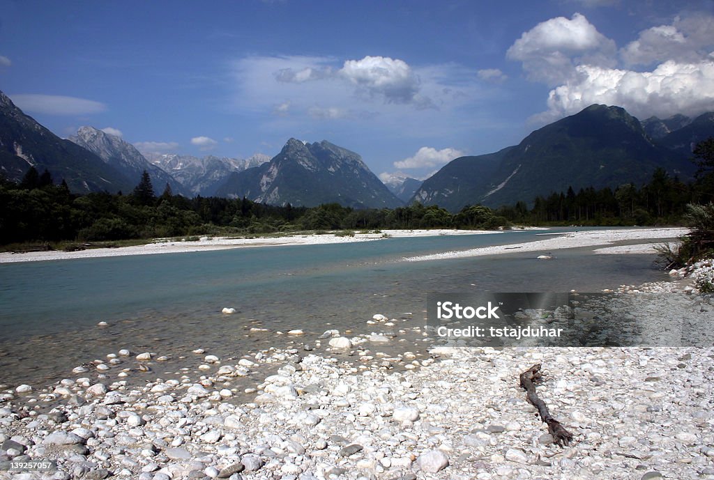 Fluss Soca - Lizenzfrei Berg Stock-Foto