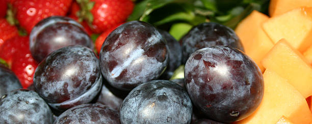 a couple of plums stock photo