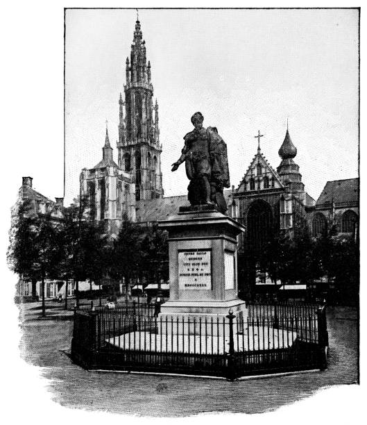 istock Statue of Peter Paul Rubens in Antwerp, Belgium - 19th Century 1392577386
