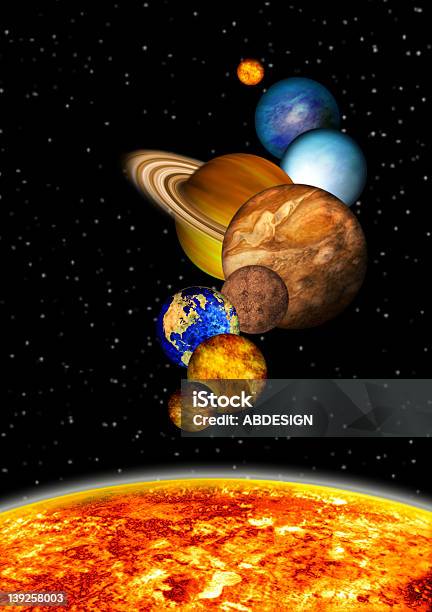 Planets Stock Photo - Download Image Now - Solar System, Planet - Space, Vertical