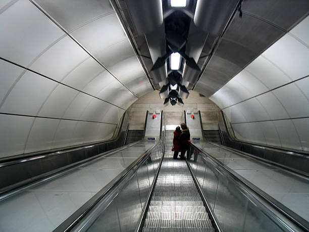 istock Couple on the escalator in London 139258153