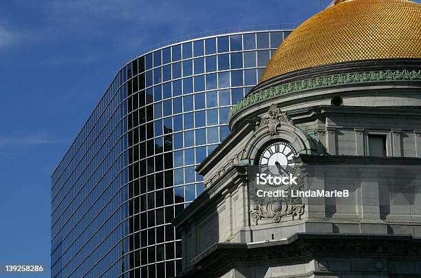 Gold Dome And Modern Building Stock Photo - Download Image Now - Buffalo - New York State, 2004, Architecture