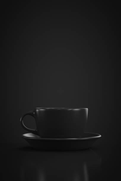 istock Coffee or tea mug with a saucer close-up. Studio photo 1392583313