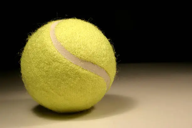 Tennis-ball close-up.