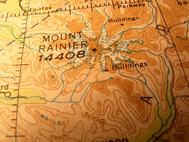 istock Antique Wilderness Map - Mt. Rainier 139258591