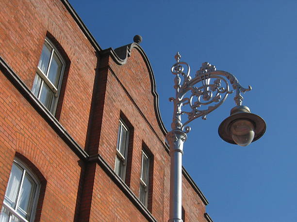 dublin street lamp stock photo