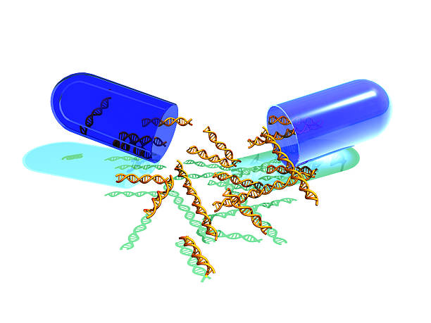Terapia genética Cápsula - fotografia de stock