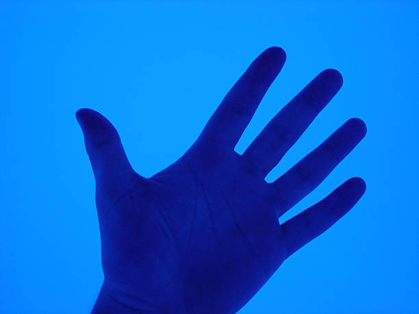 Blue Hand stock photo