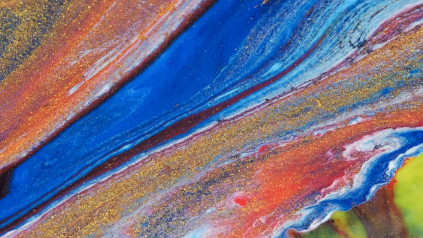 istock Marble texture created with the help of current art. Unique, natural background 1392594562