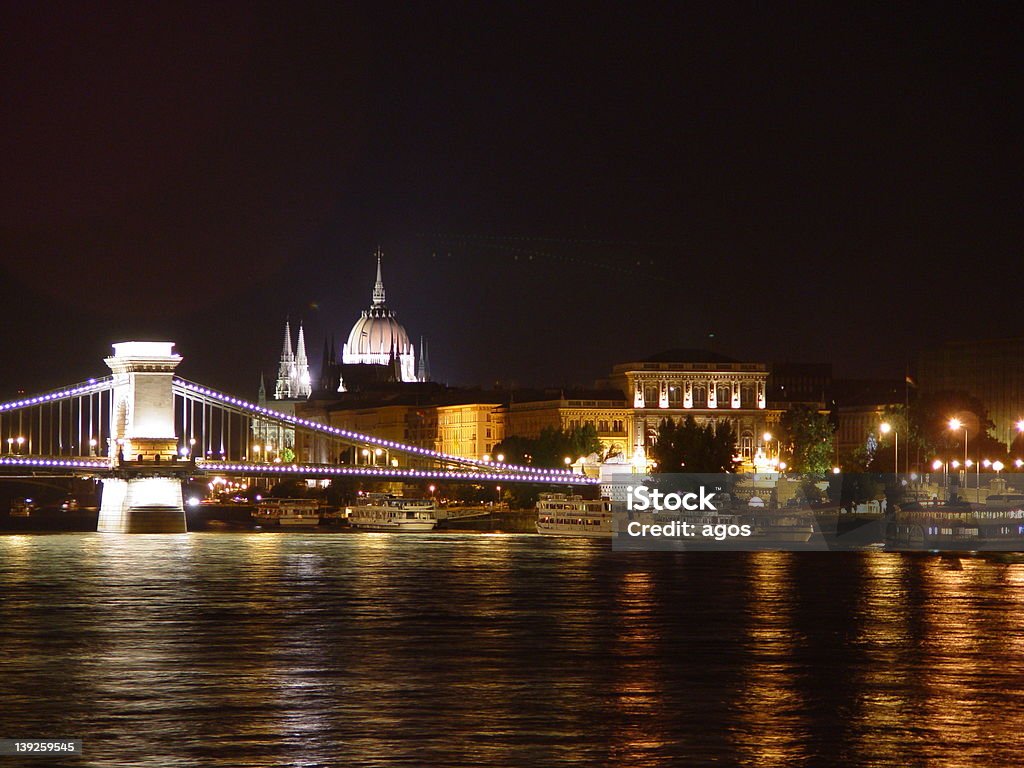 Budapest Budapest's night Bridge - Built Structure Stock Photo