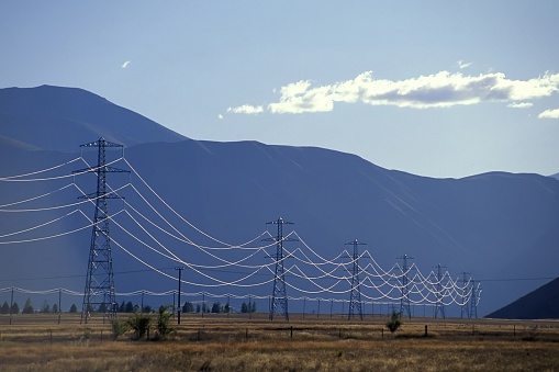 Power lines, New Zealand high-country