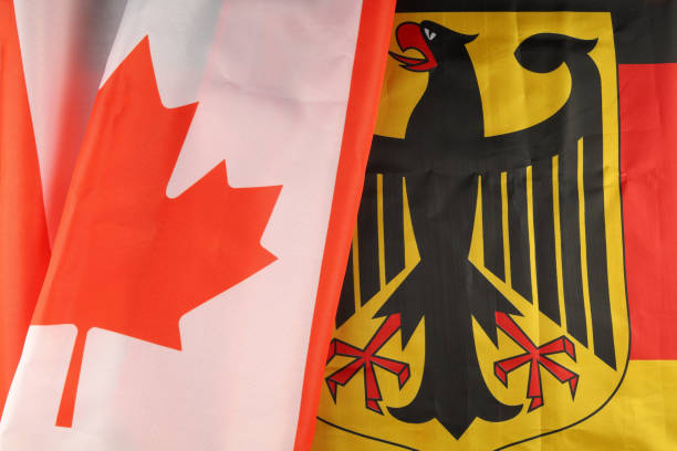 istock Flag of Germany and Canada 1392596164
