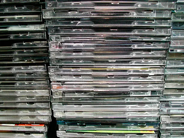 Stack of CD cases