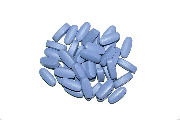 The blue pills... stock photo