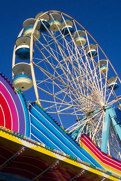 istock Blue and white fairground wheel 139259700