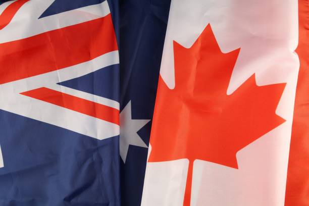 istock Flag of Australia and Canada 1392597533
