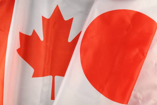 istock Flag of Canada and Japan 1392597684