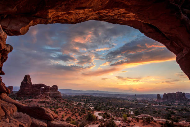 istock Sunset at Arches National Park outside Moab, Utah 1392599791