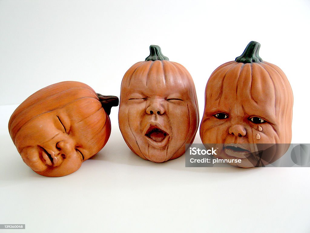 Drei baby-Kürbis - Lizenzfrei Dekoration Stock-Foto