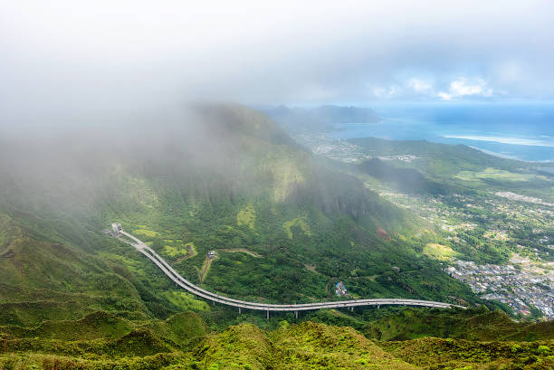 istock View from Koolau Mountain's Haiku Staircase 1392601531
