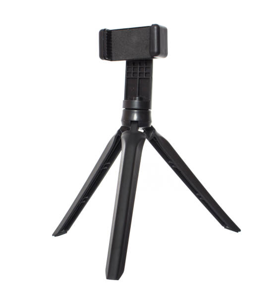 istock tripod for phone, mini tripod for selfie, isolated on white background 1392605266