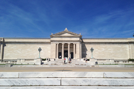 Cleveland, Ohio, USA - April 04, 2020: View of the Cleveland Museum of Art