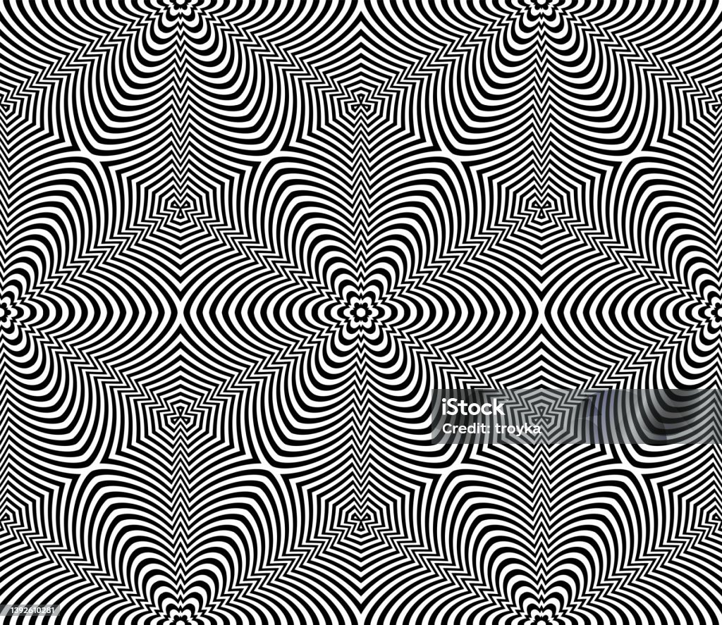 Op Patterns Abstract Seamless Op Art Pattern With Lines Texture Stock Illustration ...