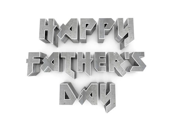 istock Happy Father's Day Metal Text 1392610391