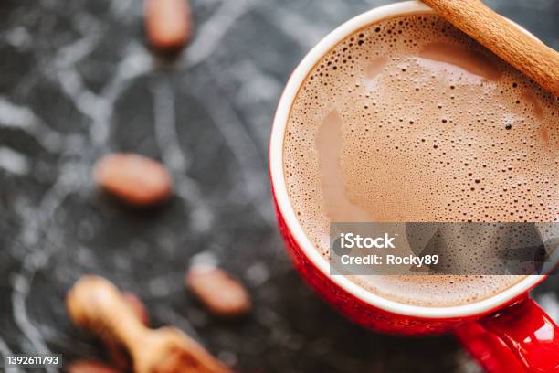 Hot Chocolate With Cinnamon Stock Photo - Download Image Now - Hot Chocolate, Cocoa Powder, Chocolate