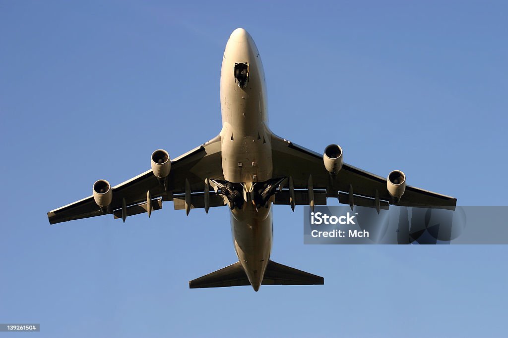 Boeing 747... Boeing 747 at take off Adventure Stock Photo