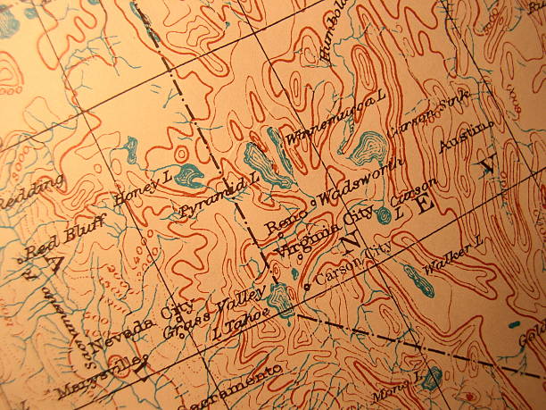istock Antique map, Lake Tahoe area 139261697