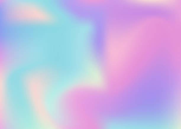 istock Holographic Background. Shiny Futuristic Illustration. Kawaii Li 1392617045