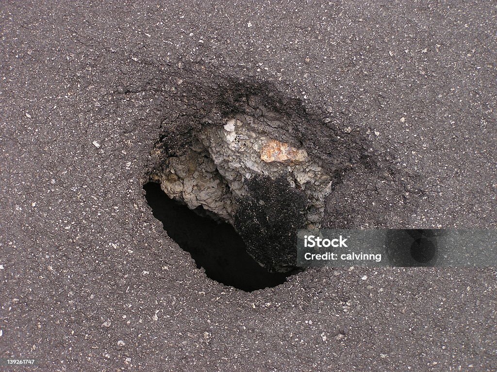 pothole perigosas - Royalty-free Buraco de Estrada Foto de stock