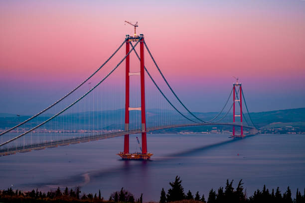 1915 ponte di canakkale. canakkale turchia - dardanelles foto e immagini stock